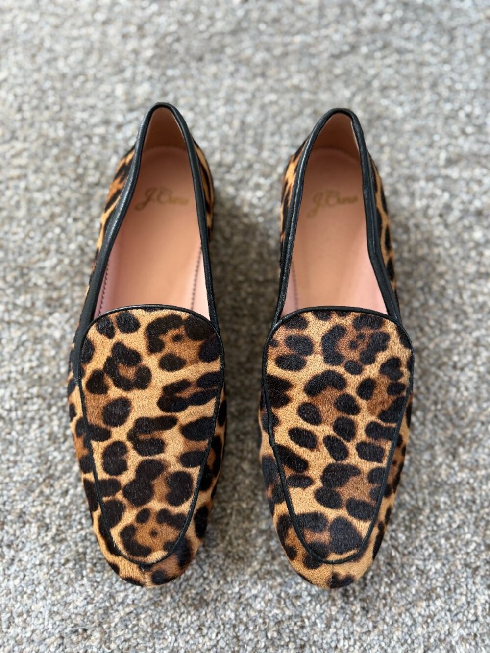 J.Crew leopard loafers